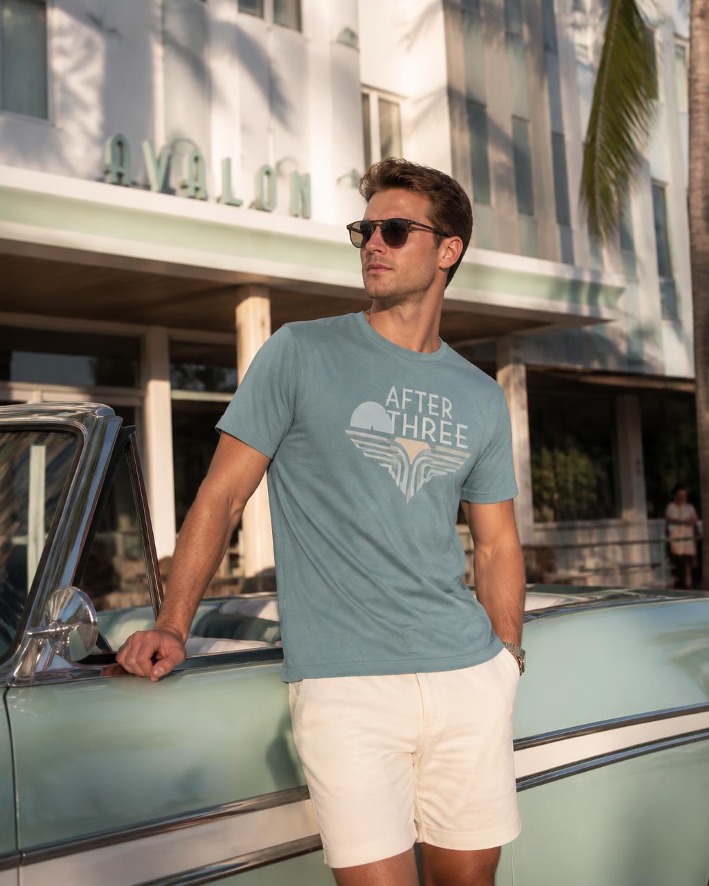 Miami After Three Tee — GALLON JEANS lifestyle campaign image